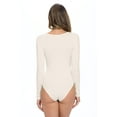 thumbnail image 2 of M&M Scrubs Bodysuits for Women Long Sleeve Crew Neck Slim Fit Casual Shapewear Body Suit (Nude, X-Small), 2 of 5
