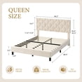 thumbnail image 6 of Bed Frame with Headboard, Upholstered Bed Frame, Heavy-Duty Platform Bed Frame, Upholstered Mattress Foundation No Box Spring Needed, 6 of 6