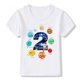 thumbnail image 3 of Camiseta de algodón con dibujos animados para niños, ropa para niños y niñas, ropa para cumpleaños de 6, 7, 8 y 9 años, camiseta con estampado de nueve planetas, 3 of 5
