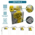 thumbnail image 7 of Table Runner Dresser Scarves 70 Inch Long, Yellow Dahlia Flower Geometric Art Linen Dining Table Runners Gray White Color Block Painting Tabletop Scarf for Wedding Holiday Party Kitchen, 7 of 7