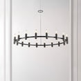 thumbnail image 2 of SAFAVIEH Poitier 18-Light Modern Black Brass Iron Chandelier, 2 of 8