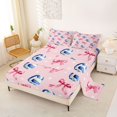 thumbnail image 2 of Manfei Cute Coquette Bowknot Queen Sheets,Modern Volleyball Queen Sheet Sets,4pcs,1 Flat Sheet,1 Fitted Sheet and 2 Pillowcases, 2 of 6