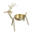 thumbnail image 2 of Linnome Deer Candle Holder Iron Metal Handicraft Tabletop Centerpiece with Antler Design for Rustic Farmhouse Holiday Decorations, 2 of 6