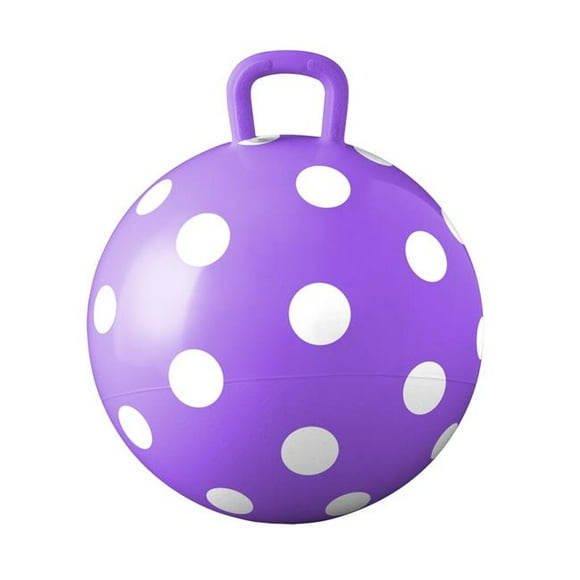 Hedstrom Balle à Pois Violets, Jouet à Chevaucher pour Enfants, Balle Rebondissante avec Poignée - 15 Pouces