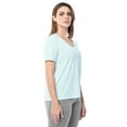 thumbnail image 5 of Athletic Works Women's Active Texture Knit V-Neck Tee, Sizes XS-XXXL, 5 of 8