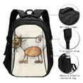 thumbnail image 3 of Balery Brown Cat Cartoon Print USB Charging Backpack for Men and Women - Water-Resistant, Anti-Theft Laptop Backpack with USB Port for Travel, Work, School, and College, 3 of 7