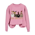 thumbnail image 4 of Christmas Cardigan Sweaters for Women Funny Christmas Chick Farm Animal Print Winter Clothing for Women,Pink,S, 4 of 4