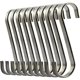 thumbnail image 4 of Juego de 5 ganchos multifuncionales para colgar en forma de S de acero inoxidable, ganchos en forma de S para baño, dormitorio, oficina, cocina o carnicería, 4 of 4