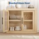 thumbnail image 2 of Estilo moderno de mediados de siglo y funcionalidad - Aparador de 90 cm con 2 puertas de vidrio - Mueble auxiliar de madera para comedor, cocina o sala - Aparador con espacio de almacenamiento, 2 of 8