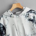 thumbnail image 6 of Womens Tops Long Sleeve Tie-Dye Print Sweatshirt Crop Top Hoodies Pullover Blouse Long Sleeve Shirts for Women, 6 of 7