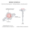 thumbnail image 4 of Rosec Jewels Lab Grown Pink Diamond Engagement Ring - 1 Carat - Fancy Pink Color VVS Clarity - Vintage Pink Diamond Ring, 925 Sterling Silver, US 4.00, 4 of 7