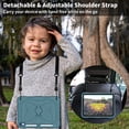 thumbnail image 5 of Elehold Rugged Hybrid Case Compatible with iPad 10th Generation 10.9" (2022)   with Butterfly  Kickstand Pencil Holder Shoulder Strap Shockproof Anti-Scratch Fashion Case,Darkgreen, 5 of 7