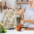 thumbnail image 3 of HELLHERO Horse Chestnut Leaf Pattern Coffee Machine Dust Cover 1Pcs Protective Case Polyester AntiSlip for Kitchen Counter Hand Strap, 3 of 6