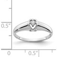 thumbnail image 3 of 14K White Gold Aa Diamond Ring (Size 6) Made In United States y1686aa, 3 of 5