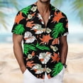thumbnail image 2 of Tisuna Casual Summer Shirts For Men Floral Print Short Sleeve Lapel Collar Tops Comfortable Leisure Men'S Button Down Hawaii Shirts Black Size Xxxxxl, 2 of 5