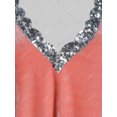 thumbnail image 3 of Más el tamaño de las lentejuelas Vestido alto-bajo terciopelo Rosegal vestidos de fiesta tallas grandes, 3 of 5