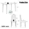 thumbnail image 4 of uhomepro Black Kitchen Table Set, 5 Pieces Dining Table Set, Tempered Glass Dining Table and Chairs Set for 4, Upgraded Iron Dining Room Table Set with 4 PU Leather Chairs, XL, 4 of 8