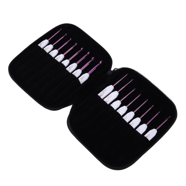AMONIDA Ensemble d'Outils de Tricot, Ensemble de Crochets de Crochet Conception Ergonomique Poignée Crochet Robuste Utilisation Confortable Outils de Tricot Bricolage pour Passionnés Débutants, Crochets de Crochet Ergonomiques