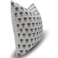 thumbnail image 2 of Fabdivine Block Print Throw Pillow Cover, 20x20 Inch Off White Linen Decorative Cushion Cover, Floral Print Boho Design White Pillow Cover for Sofa and Couch, 2 of 5