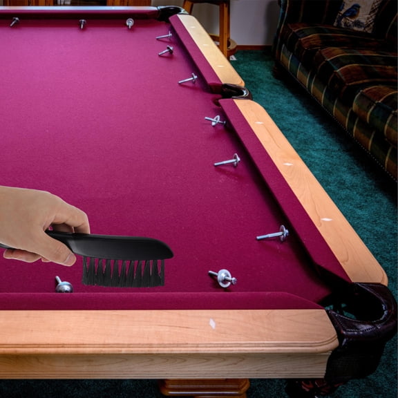 Homoyoyo Billiard Table Cleaner Kit with Ergonomic Black Wood Handle for Efficient Dust and Chalk Sweeping