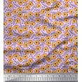 thumbnail image 1 of Soimoi Satin Silk Fabric Text & Tiger Face Cartoon Decor Fabric Printed Yard 42 Inch Wide, 1 of 1