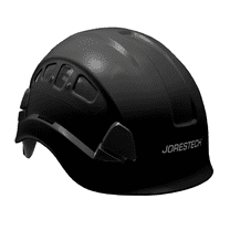 JORESTECH Ventilated Safety Rescue Helmet with Adjustable Ratchet 6-Point Suspension, HHAT-04 (Black)