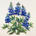thumbnail image 2 of Texas Bluebonnet Wildflower Metal Wall Art Sculpture Decorative Wall Decor, 2 of 6