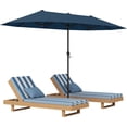 thumbnail image 1 of ZYPPPA  13 FT Double-sided Patio Umbrella, Outdoor Large Twin Size Umbrella w/Crank Handle & 12 Heavy-Duty Ribs, Oversized Rectangle Market Umbrella for Garden Deck Poolside, 1 of 18