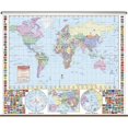 thumbnail image 1 of Universal Map 11783 Monde Primaire Mur Map-Roller, 1 of 1