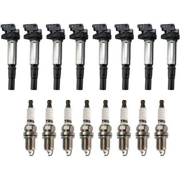 Ignition Coil and Spark Plug Kit 16 Piece - Compatible with 2006 - 2010 BMW 650i 2007 2008 2009