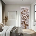 thumbnail image 5 of 2 Pcs Self-Adhesive Door Sticker 31.5"x78.7" 3D Flower and Golden Branch Door Murals Stickers PVC Removable Wallpaper Decoration for Bedrooms ​Living Room, 5 of 8