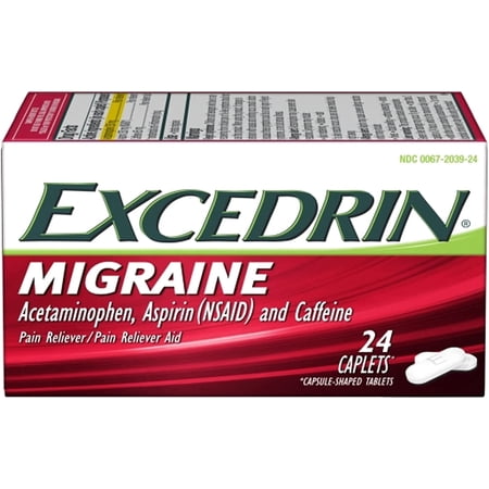 Excedrin Migraine Relief Caplets to Alleviate Migraine Symptoms - 24 count
