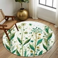 thumbnail image 3 of Saint Patrick's Day Washable Area Rug&nbsp;6 ft Watercolor Spring Green Floral Lucky Shamrocks Plant Soft Round&nbsp;Rugs for Living Room, Non Slip Carpet for Bedroom&nbsp;Entryway Dining Room, 3 of 9