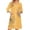 Yellow(Daisy Printed), variant on Zipper Lightweight Robes for Women 3/4 Sleeve Summer Housecoats for Women Zip Up Front Knee Length Vintage Floral Print Plus Size Pajama Loungewear with Pockets Black XXL