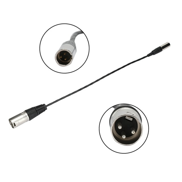 Cable de micrófono Bling Bling convertidor de audio mini XLR de 3 pines macho