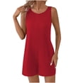 thumbnail image 2 of Gspmoly Shorts pour Femmes, Combinaison-Short Décontractée pour Femmes en Coton et Lin Uni à la Mode avec Taille Ample, Shorts de Golf pour Femmes en Liquidation Rouge m, 2 of 7