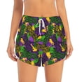 thumbnail image 4 of Lsque Mardi Gras7 Printed Women's Running Shorts with Liner Pockets,Elastic Quick Dry Workout Athletic Gym Yoga Shorts,Womens High Waist Shorts-Small, 4 of 9