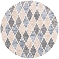 SAFAVIEH Precious Cearra Geometric Area Rug, Blue/Beige, 6' x 6' Round