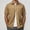 Khaki, variant on Mens Button Down Short Sleeve Shirt Casual Regular Fit Soft Shirts Loose Solid Color Summer Daily Wear Grey Size L