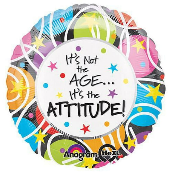 LOONBALLOON Birthday-over-the-hill Balloons, 18″ IT'S NOT THE AGE, IT'S THE ATTITUDE