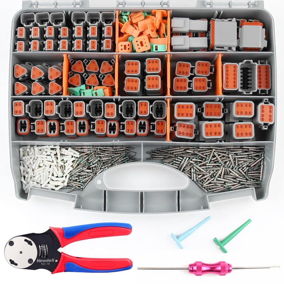 Kit de conectores Newdeli Deutsch 636PCS 2 3 4 6 8 12 pines DT