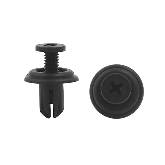 Unique Bargains 20Pcs Black Plastic Rivets Bumper Fender Door Push in Retainer Clip 6mm for Car