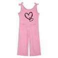 thumbnail image 3 of Bigetiay Little Girls Romper Sleeveless Casual School Romper Letter Graphic Jumpsuit with Pockets for Daily Wear Toddler Girl Jumpsuit 5-6 Years, 3 of 6