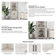thumbnail image 4 of S-HOME Ample Storage Tall Corner Cabinet with Doors and Shelves For Living Room or Bathroom Stylish MDF Furniture, Black, 4 of 16