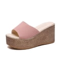 thumbnail image 1 of Zapatos de verano para mujer, sandalias de suela gruesa tipo muffin para mujer, zapatillas, sandalias casuales, 1 of 6