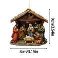 thumbnail image 3 of 2025 Christmas Nativity Scene Ornaments Religious Acrylic 2D Hanging Pendant The Birth of Jesus Christian Christmas Tree Decorations Xmas Holiday Memorial Keepsake Gift, 3 of 9