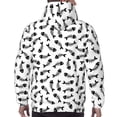 thumbnail image 7 of Uemuo Fish Bone Pattern Men's Hoodie - Casual Pullover Hoodie with Kangaroo Pocket, Stylish Hooded Sweatshirt for Everyday Wear-3X-Large, 7 of 7