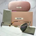 thumbnail image 3 of New MIU MIU Sunglasses Gold Metal Geometric Slim Hexagon Authentic Italy, 3 of 6