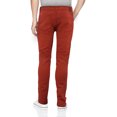 thumbnail image 2 of Men's Skinny Fit Distressed Quilted Stretch Fashion Moto Zipper Jeans (Red, 36x32), 2 of 3