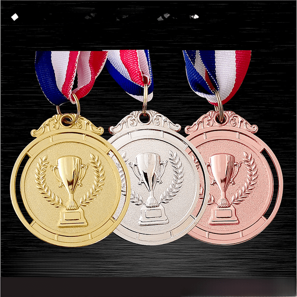 Trofeo de estudiante de fabricación de medallas, medalla de oro, plata y bronce, medalla de maratón deportiva infantil